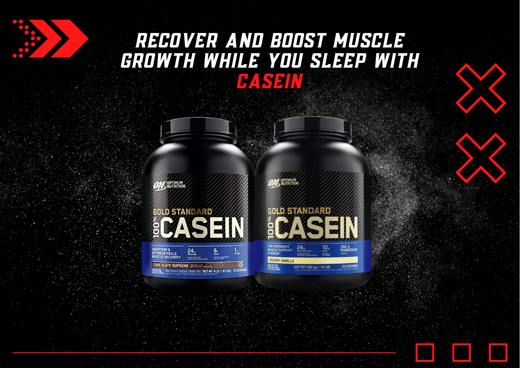 Recover and boost muscle growth while you sleep with casein