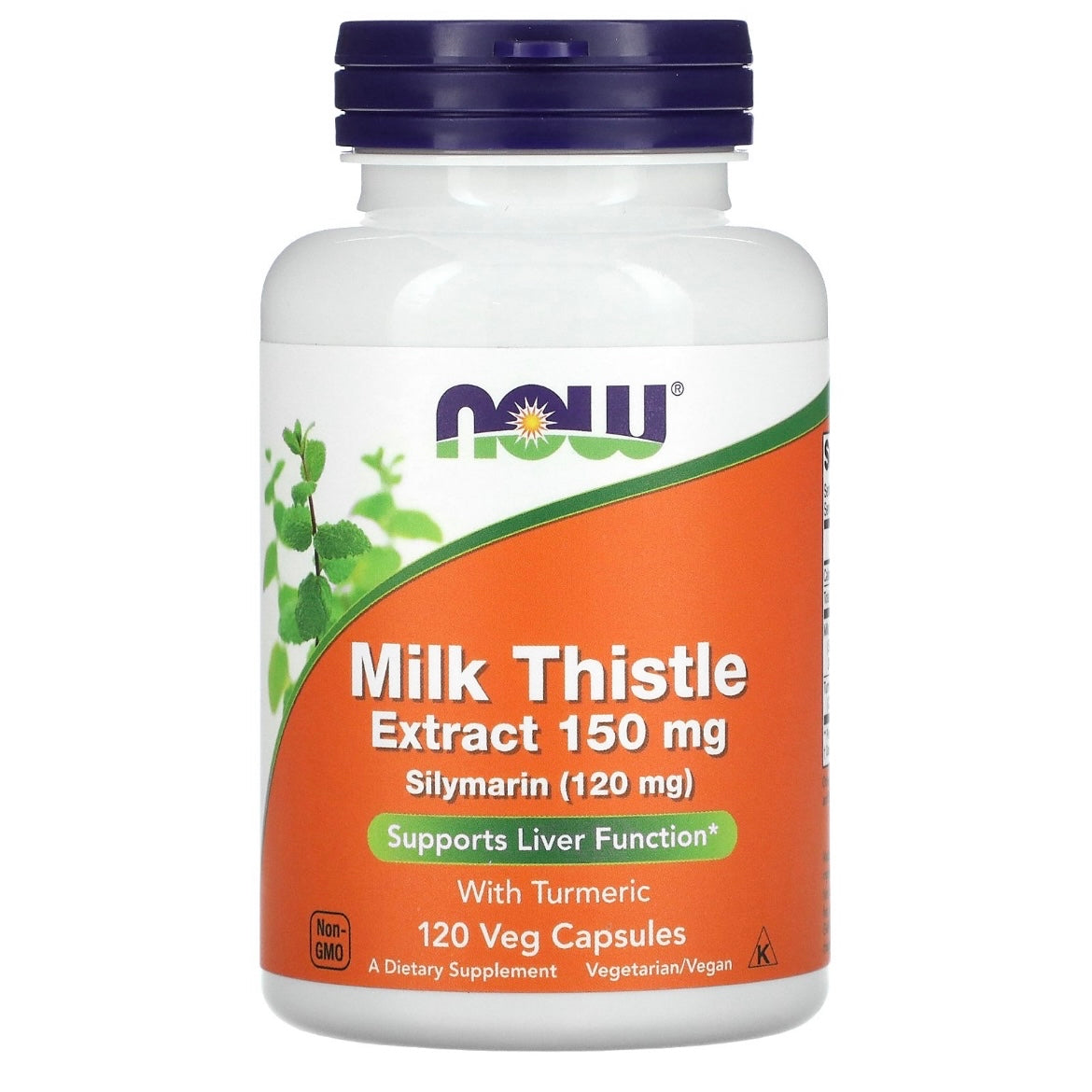 NOW Foods Milk Thistle Extract with Turmeric 150 mg 120 Veg Capsules - NutriFirst Pte Ltd