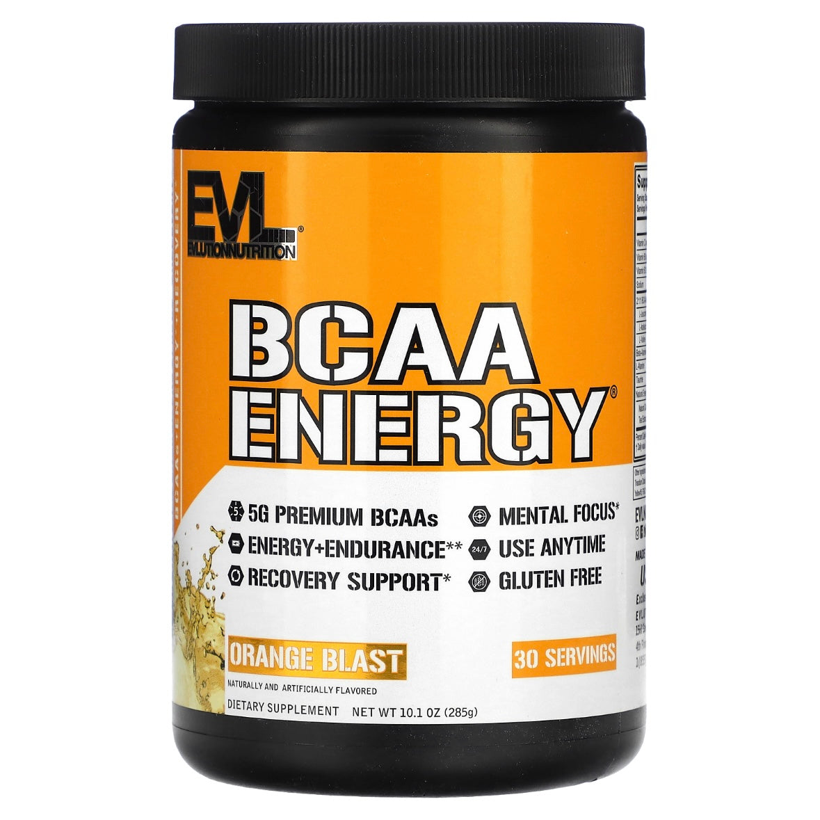 EVL BCAA Energy (30 Servings) Orange Blast EXP Jul 2025 - NutriFirst Pte Ltd