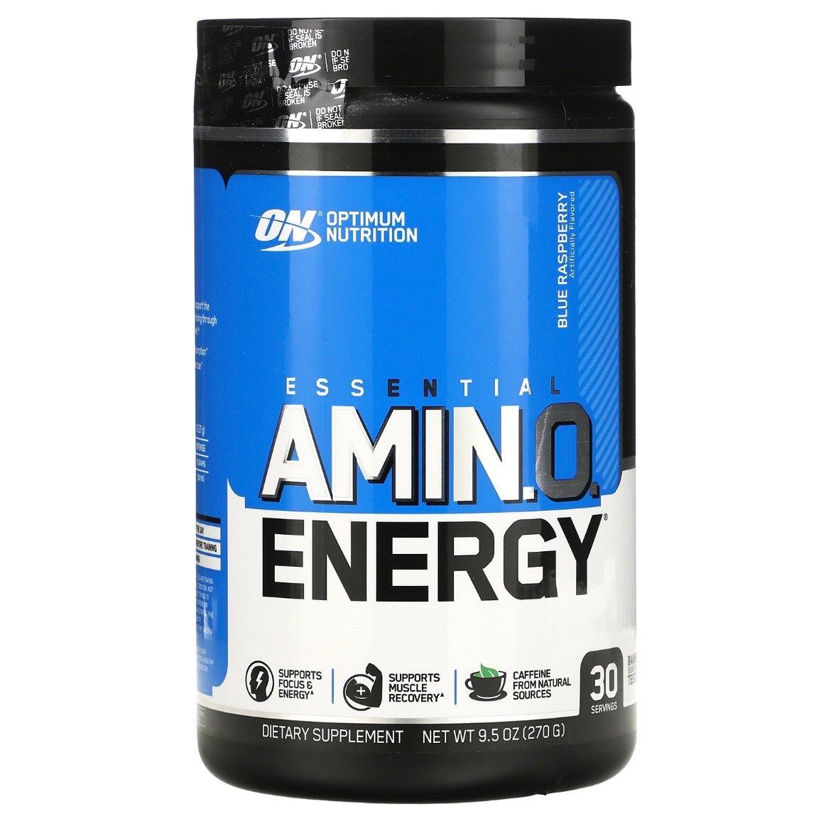 Optimum Nutrition Essential AmiN.O. Energy (270 Grams) 30 Servings Blue Raspberry EXP Mar 2025 - NutriFirst Pte Ltd