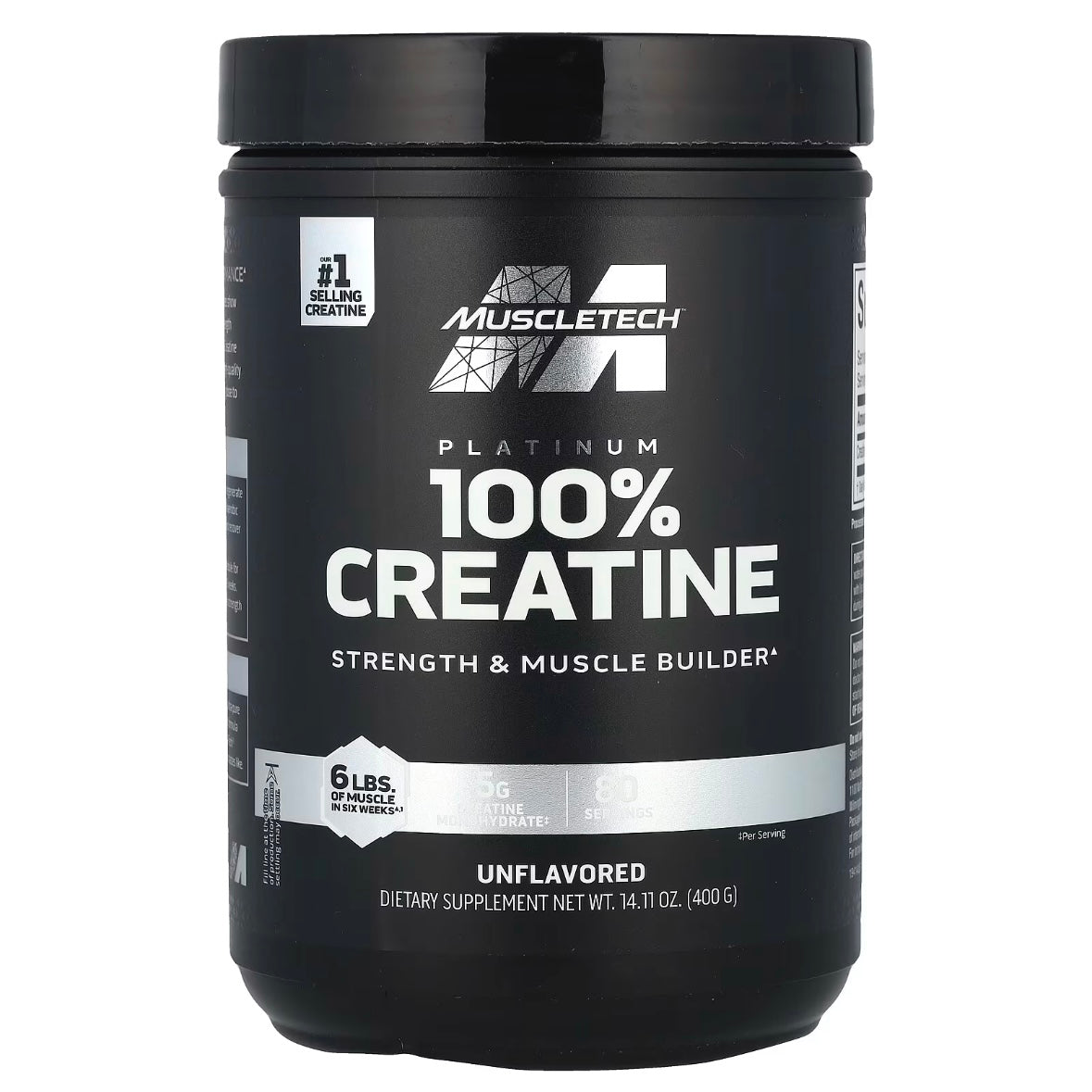 MuscleTech Platinum 100% Creatine (400g) Unflavored Exp  5 Jul 2027