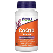 NOW Foods CoQ10 200 mg 60 Veg Capsules - NutriFirst Pte Ltd