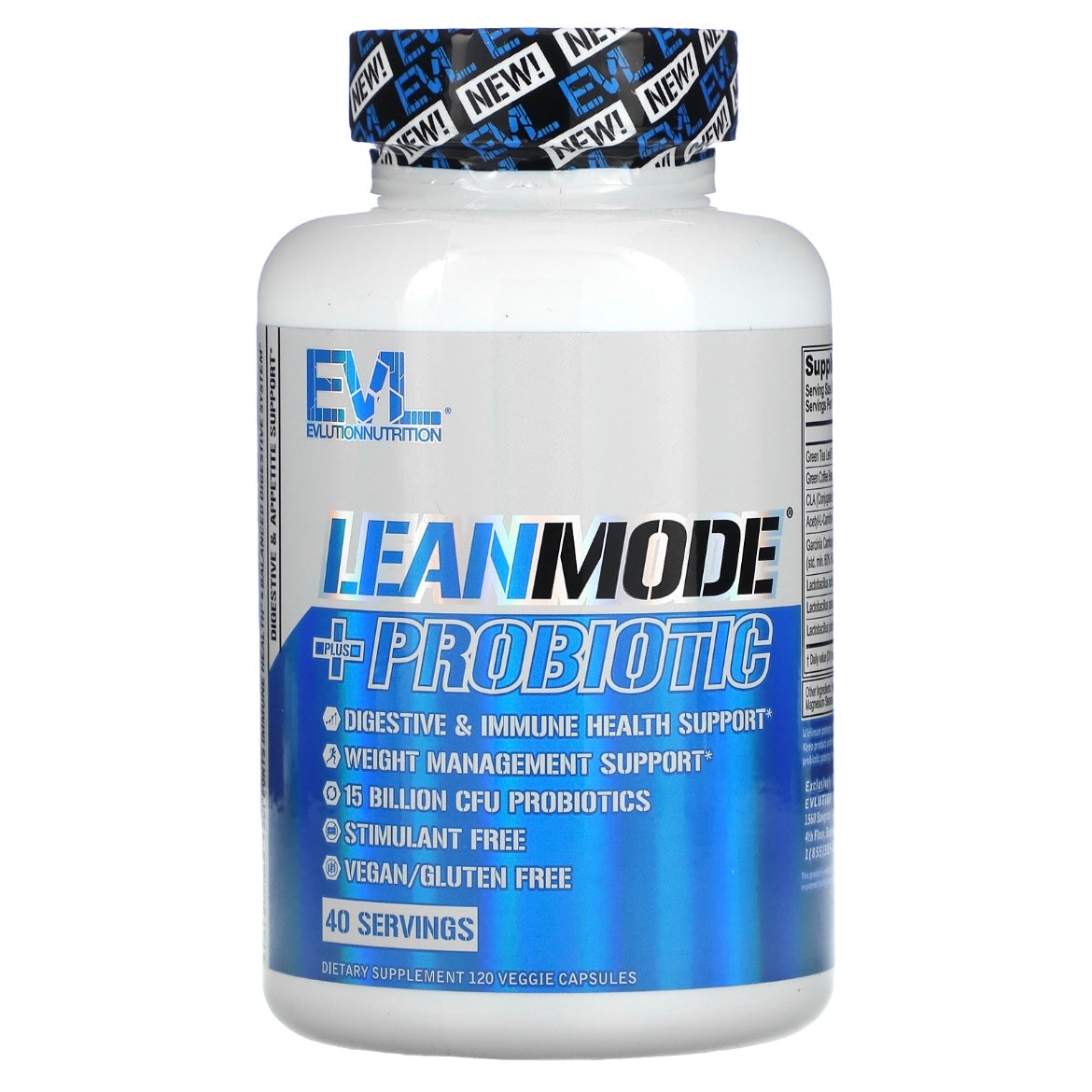 EVLution Nutrition LeanMode + Probiotic 120 Veggie Capsules Exp Jul 2025 - NutriFirst Pte Ltd