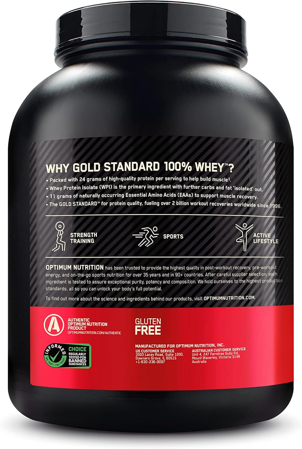 Optimum Nutrition 100% Whey Protein Gold Standard (5 Lbs) Milk Tea ( servings) EXP Jan 2026