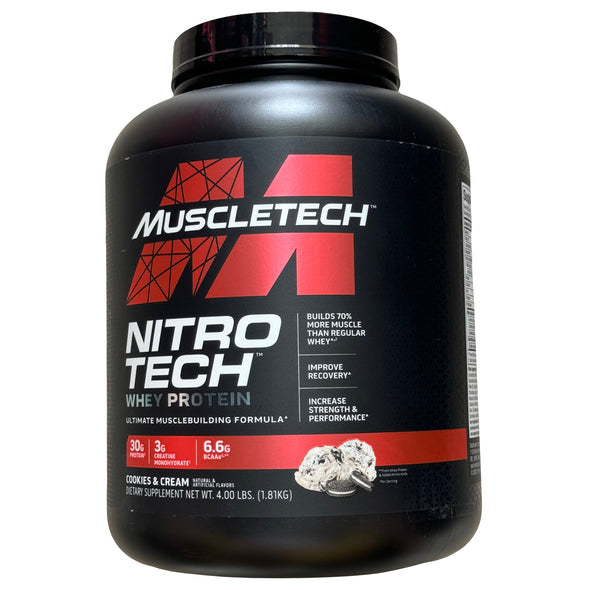 MuscleTech NitroTech Performance Series (4 Lbs) Cookies & Cream EXP Feb 2026