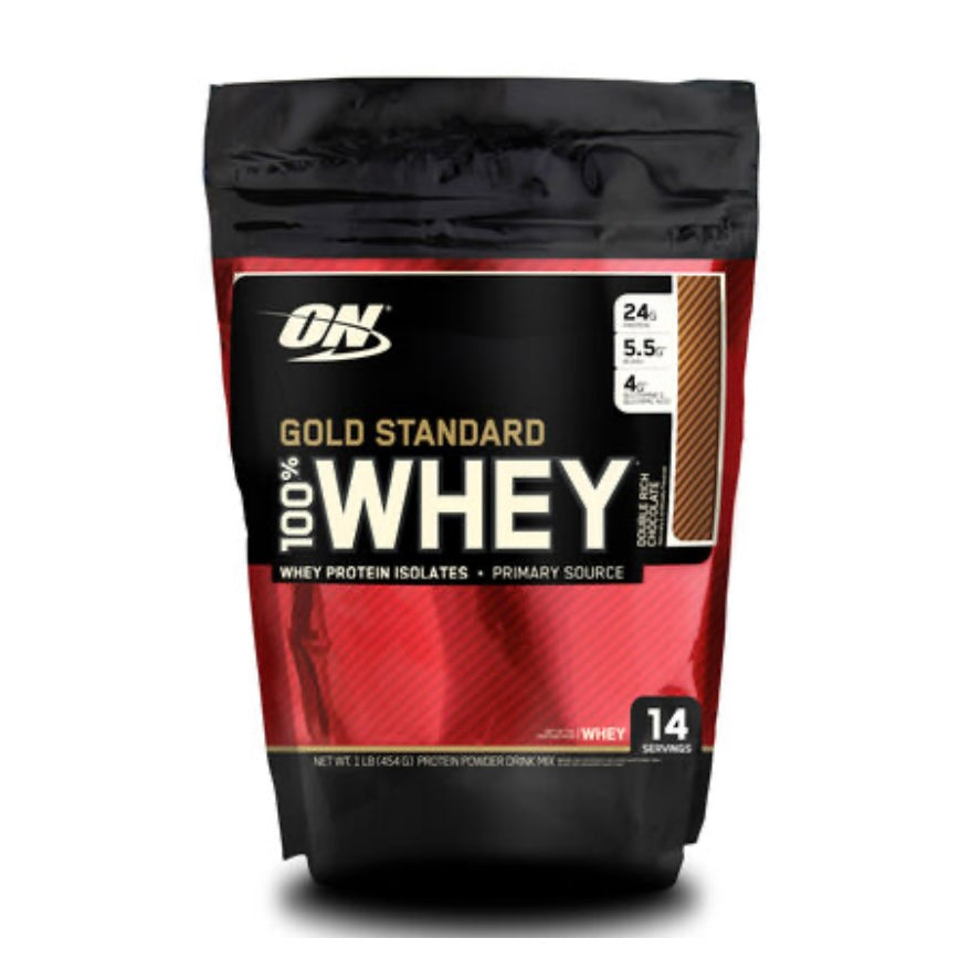 Optimum Nutrition 100% Whey Protein Gold Standard (1 Lb) Double Rich Chocolate Exp Apr 2026