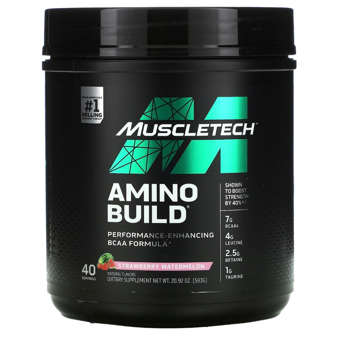 MuscleTech Amino Build Strawberry Watermelon 20.92 oz (593 g) Exp 4 Nov 2024 - NutriFirst Pte Ltd