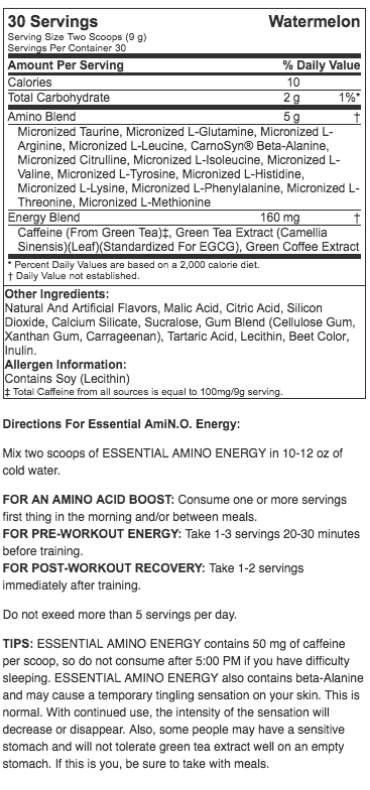 Optimum Nutrition Essential AmiN.O. Energy (270 Grams) 30 Servings - NutriFirst Pte Ltd