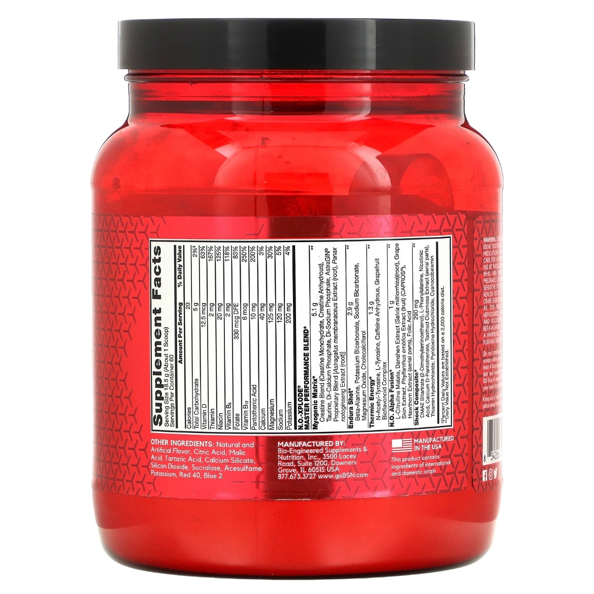 BSN, N.O.-Xplode Legendary Pre-Workout 1.22 lb (555 g) Grape Exp Dec 2024 - NutriFirst Pte Ltd