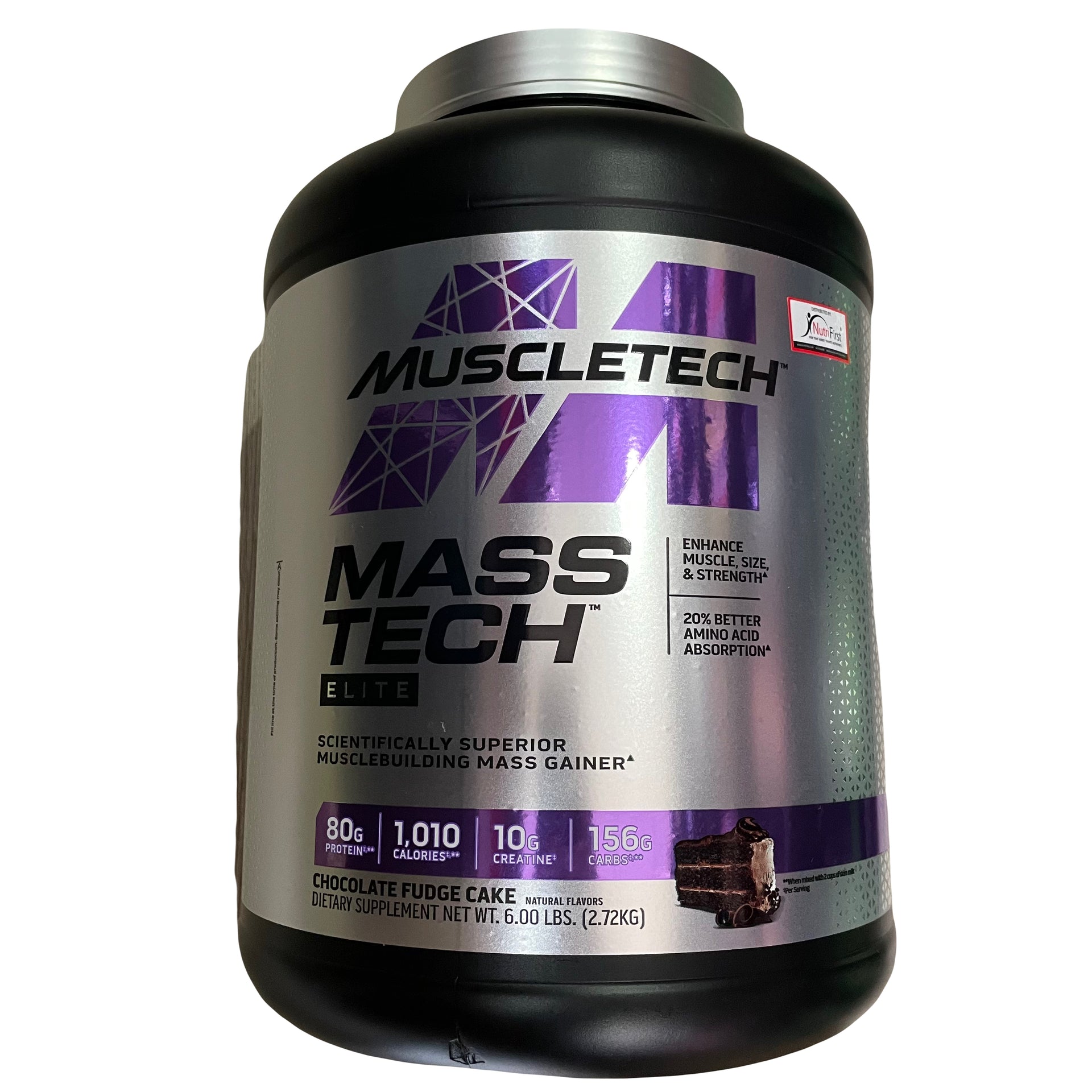 MUSCLETECH™ MASS-TECH® ELITE 6lbs (2.72kg) Chocolate Fudge Cake EXP 20 May 2025 - NutriFirst Pte Ltd