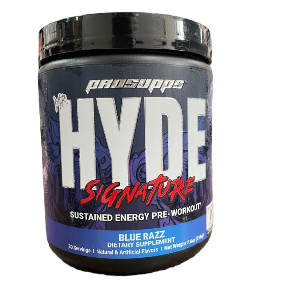 ProSupps Mr. Hyde Signature Pre Workout 7.6 oz (216 g) Blue Razz Popsicle Exp Aug 2025