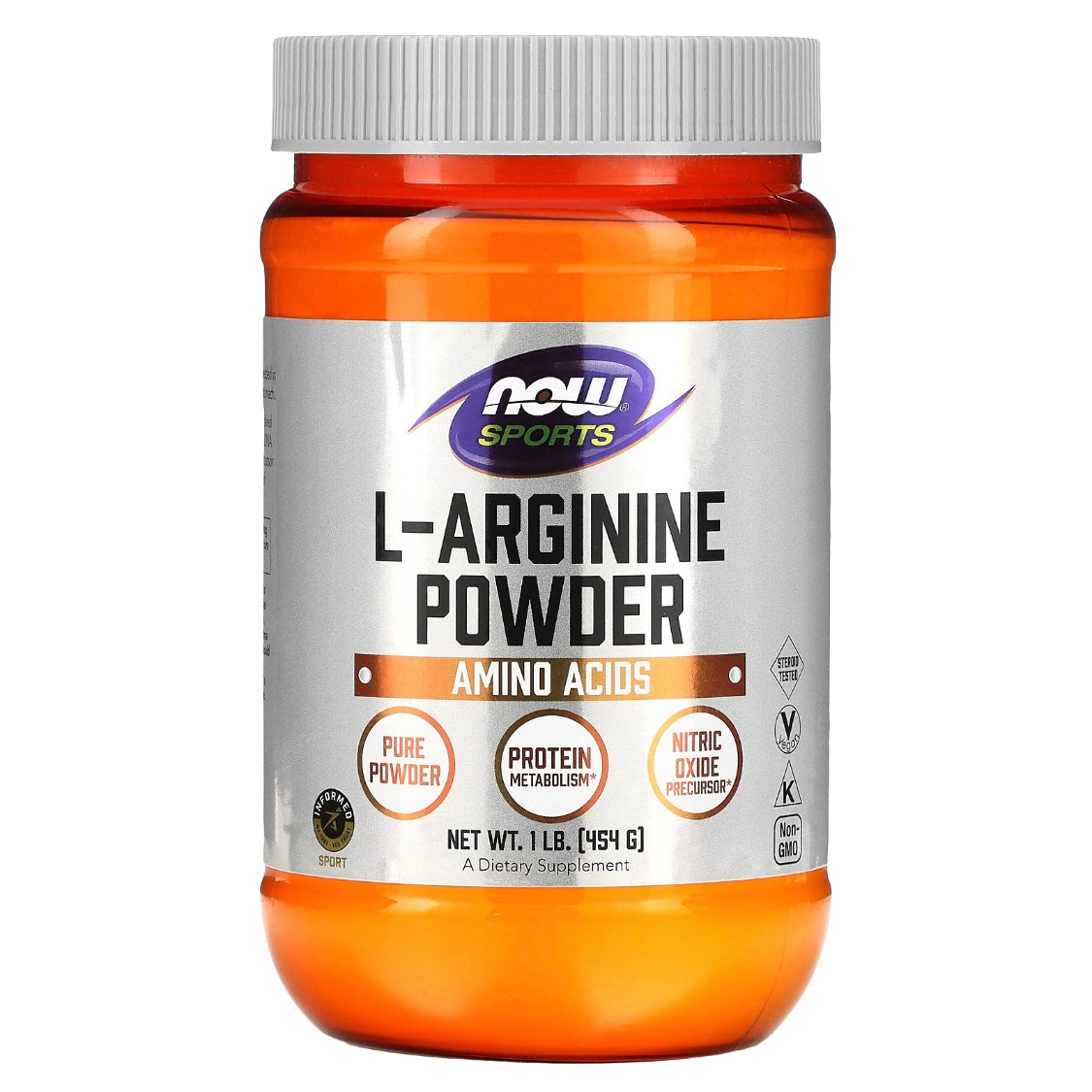 NOW Foods Sports L-Arginine Powder 1 lb (454 g) - NutriFirst Pte Ltd