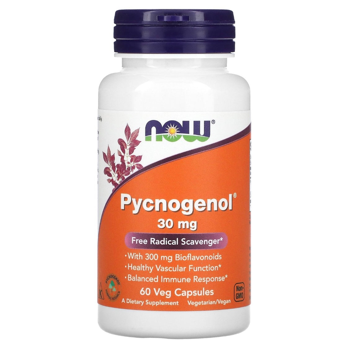 NOW Foods Pycnogenol 30 mg 60 Veg Capsules Exp Jun 2026 - NutriFirst Pte Ltd