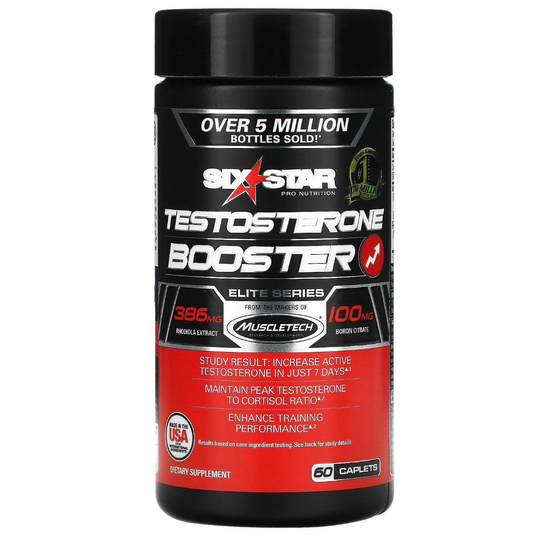 Six Star Elite Series Testosterone Booster 60 Caplets Exp 18 Oct 2025 - NutriFirst Pte Ltd