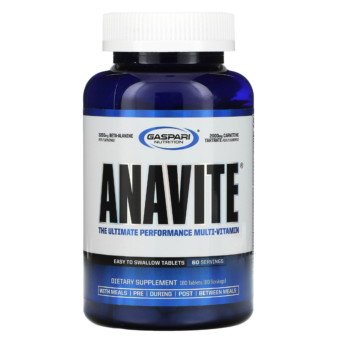 Gaspari Nutrition ANAVITE The Ultimate Performance Multi-Vitamin 180 Tablets Exp Dec 2024 - NutriFirst Pte Ltd