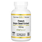 California Gold Nutrition French Grape Seed Extract Vitaflavan 100 mg 120 Veggie Capsules Exp Jul 2025 - NutriFirst Pte Ltd