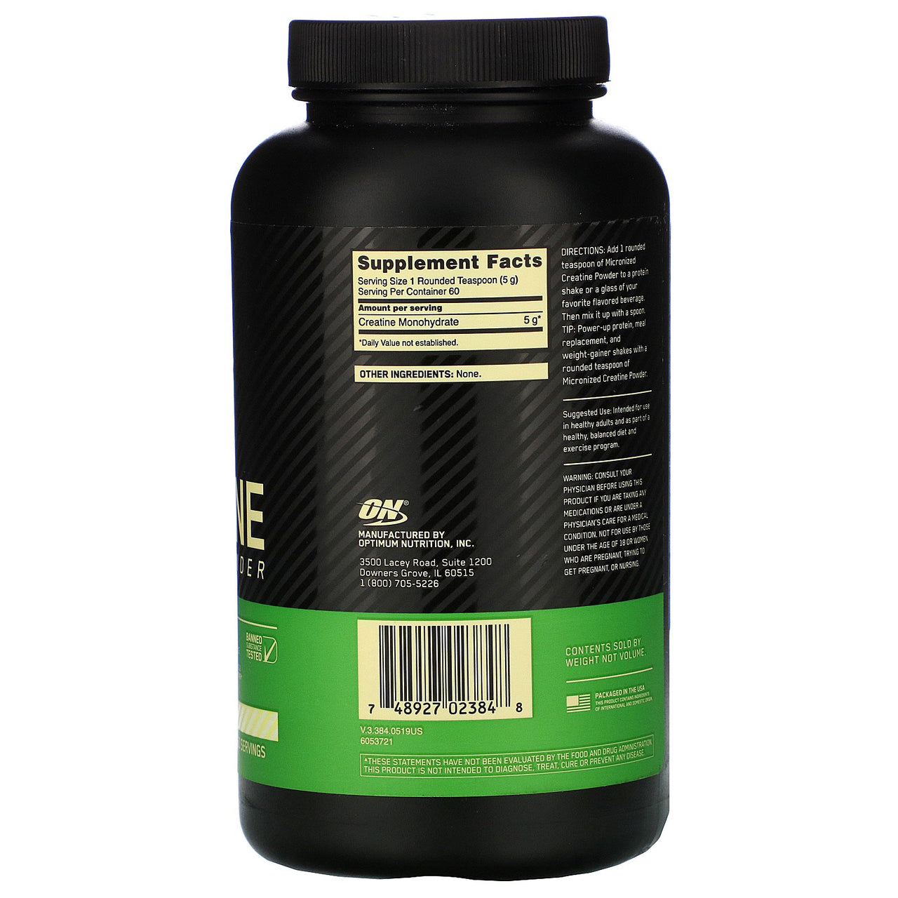 Optimum Nutrition Creatine Powder (300g) Unflavored - NutriFirst Pte Ltd