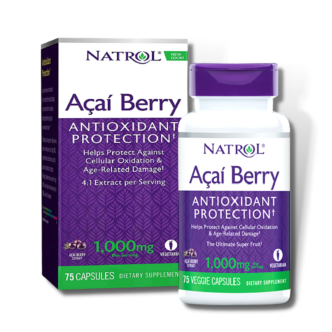 Natrol AcaiBerry 1000mg (75 VCaps) - NutriFirst Pte Ltd