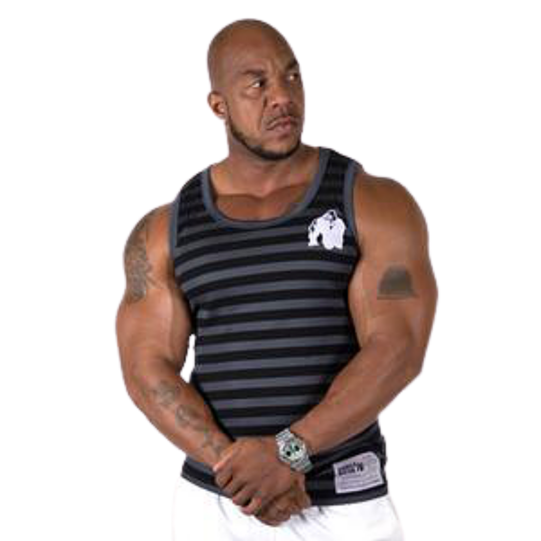 Gorilla Wear Stripe Stretch Tank Top - NutriFirst Pte Ltd