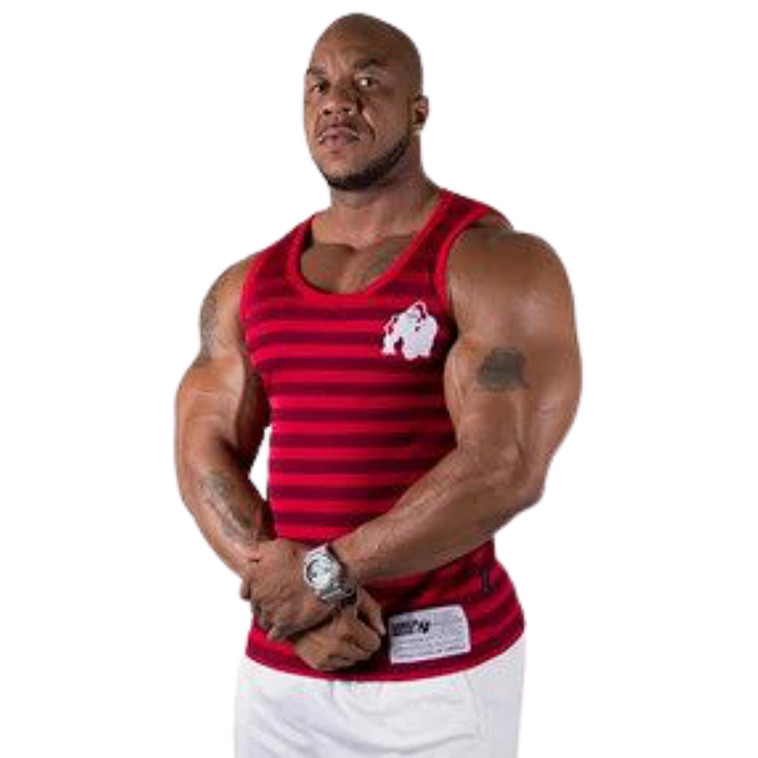 Gorilla Wear Stripe Stretch Tank Top - NutriFirst Pte Ltd