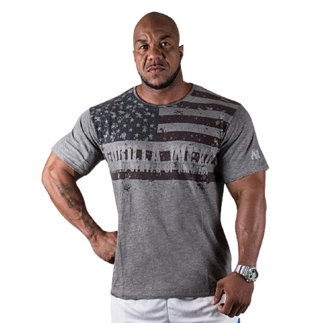 Gorilla Wear USA Flag Tee - NutriFirst Pte Ltd