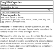 NOW Melatonin 3mg (180 Caps) - NutriFirst Pte Ltd