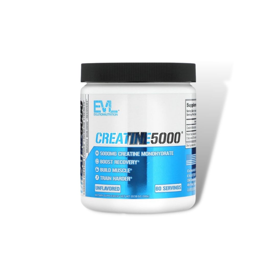 EVLution Nutrition, CREATINE5000, Unflavored (300g) EXP mar 2024 - NutriFirst Pte Ltd