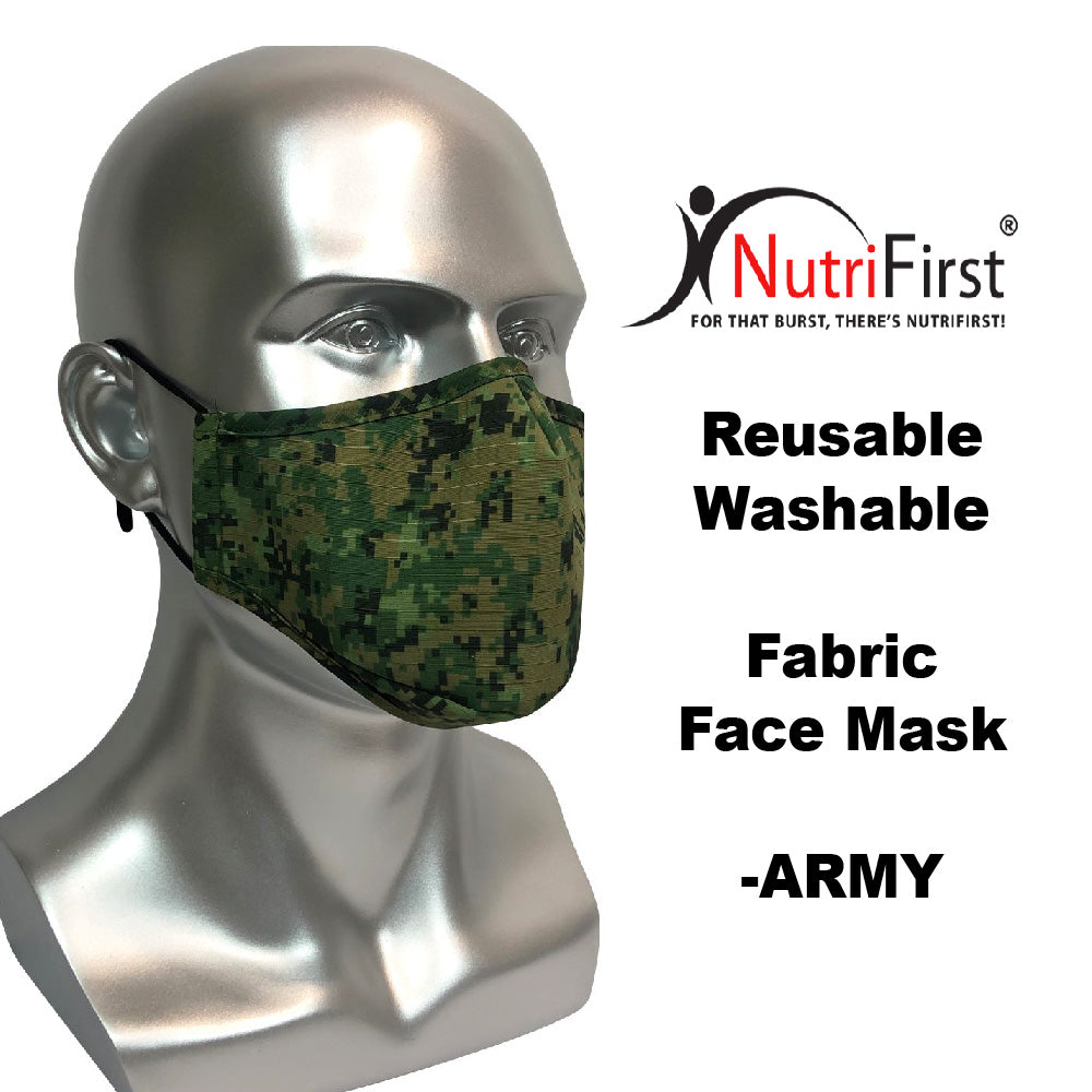 Reusable Washable Fabric Adult Face Mask - NutriFirst Pte Ltd