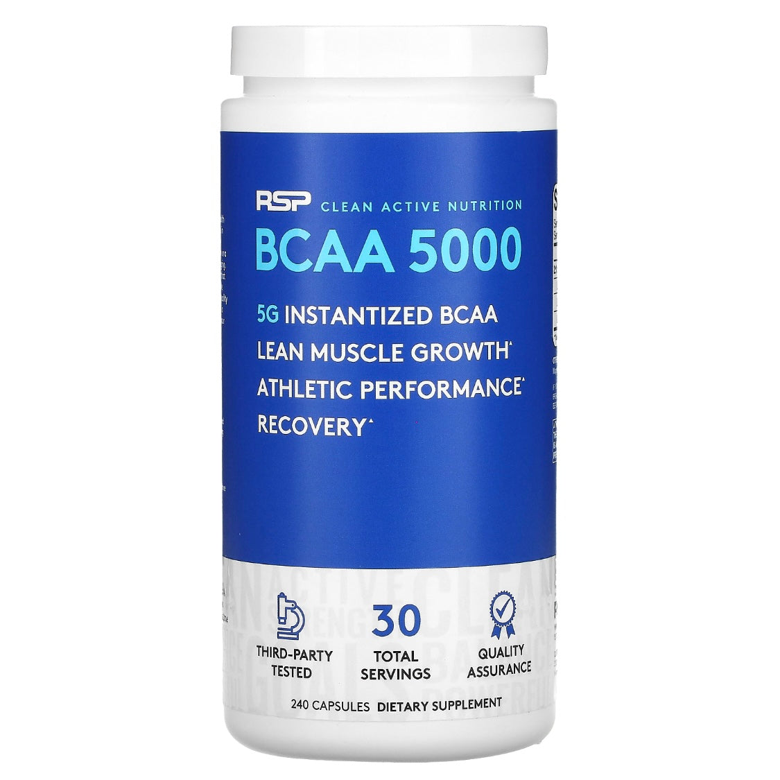 RSP Nutrition BCAA 5000 Instantized BCAA 240 Capsules Exp June 2025 - NutriFirst Pte Ltd