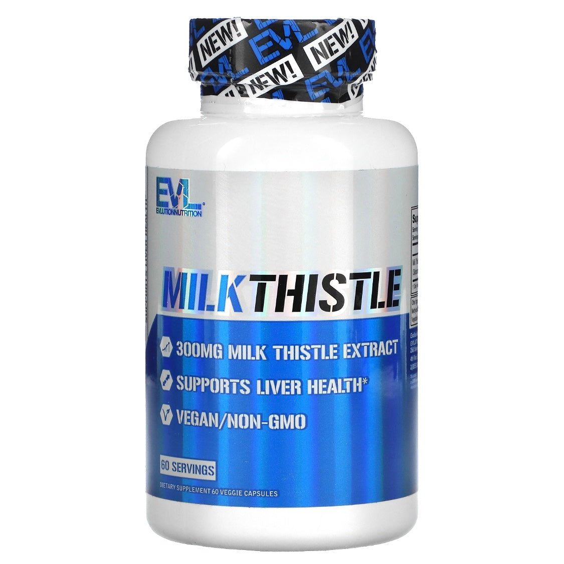 EVLution Nutrition Milk Thistle 300 mg 60 Veggie Capsules - NutriFirst Pte Ltd