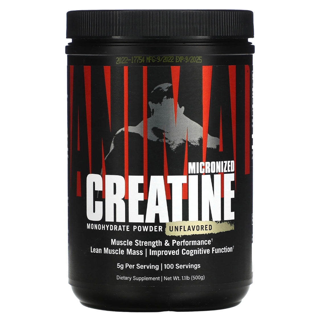 Animal Micronized Creatine Monohydrate Powder Unflavored 1.1 lb (500 g) EXP Sept 2025 - NutriFirst Pte Ltd