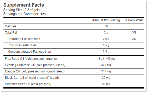 NOW Omega 3-6-9 1000mg (250 Softgels) - NutriFirst Pte Ltd